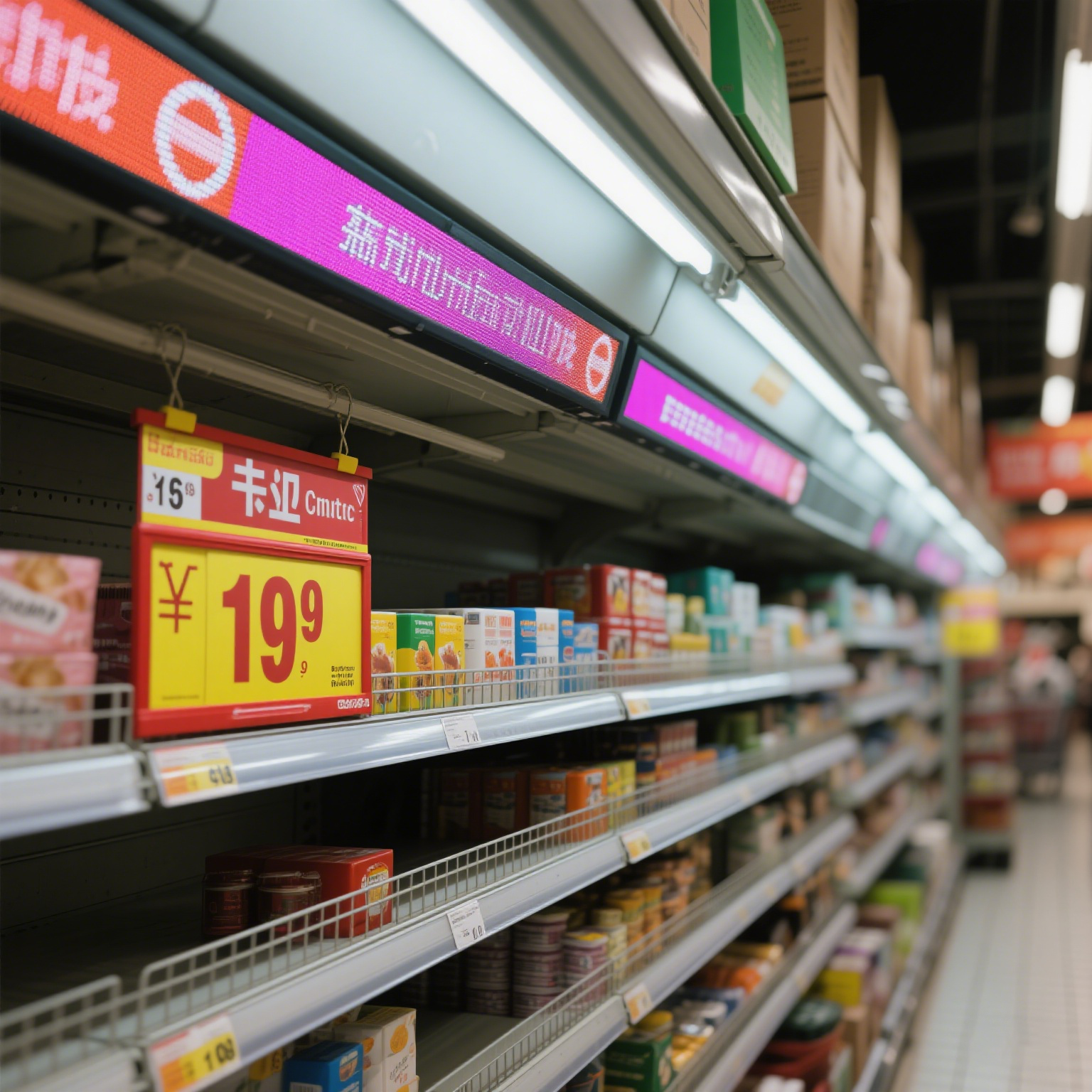 条形屏超市应用